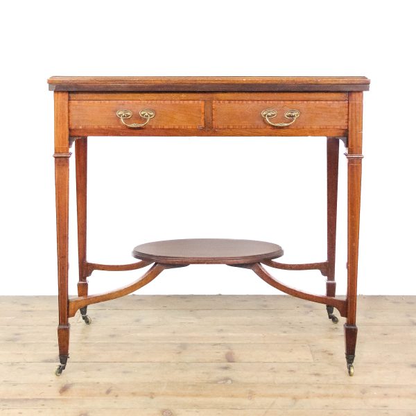 M-6358 Antique Edwardian Mahogany Card Table (2)
