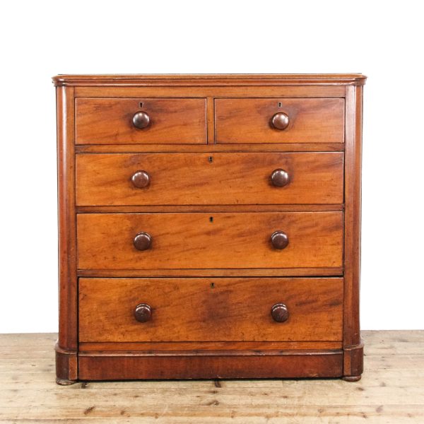 M-6382 Antique Victorian Mahogany Chest of Drawers (1)
