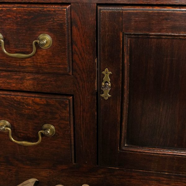 M-6469 Antique Oak Dresser Base on Cabriole Legs (11)
