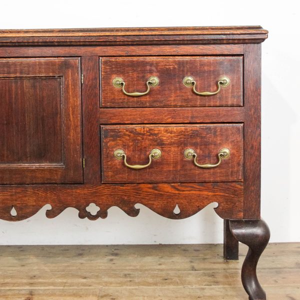 M-6469 Antique Oak Dresser Base on Cabriole Legs (4)