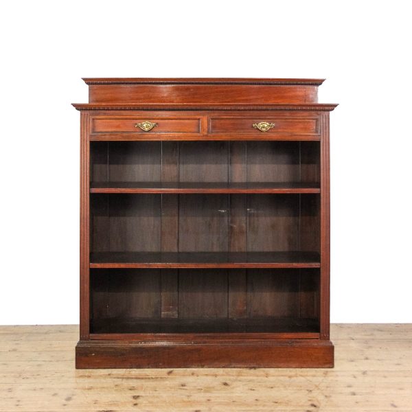 M-6519 Edwardian Mahogany Bookcase with Adjustable Shelves (1)