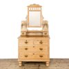 M-6526 Antique Pine Dressing Table Chest of Drawers