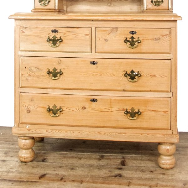 M-6526 Antique Pine Dressing Table Chest of Drawers (3)
