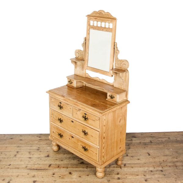M-6526 Antique Pine Dressing Table Chest of Drawers (5)