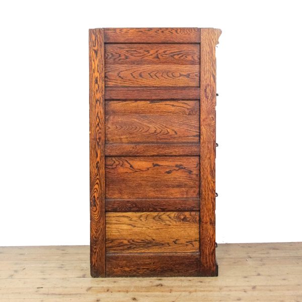 M-6532 Antique Early 20th Century Oak Filing Cabinet (9)