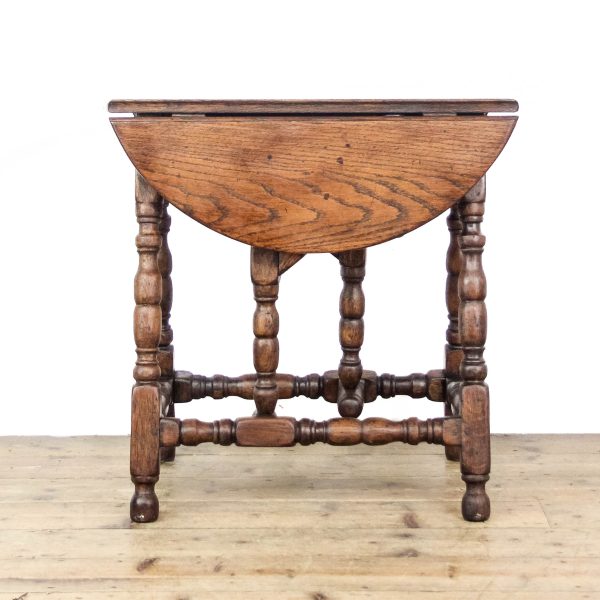 M-6541 Vintage Oak Extendable Side Table (10)