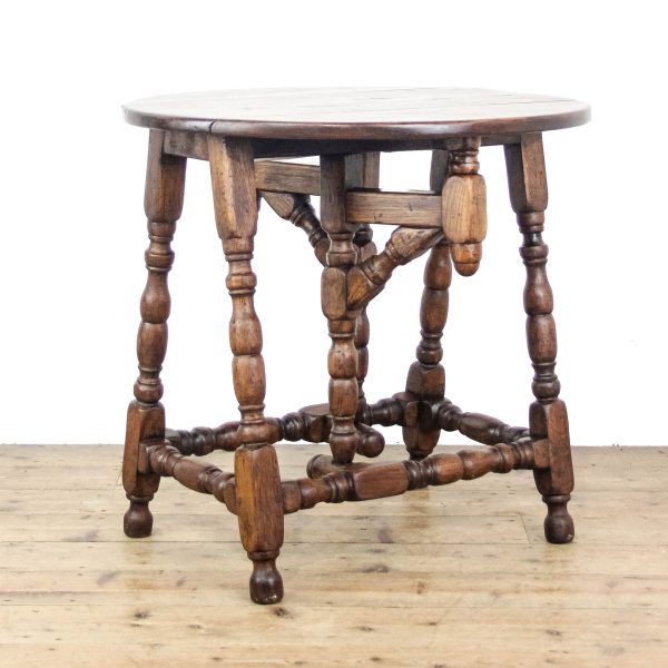 M-6541 Vintage Oak Extendable Side Table (4)