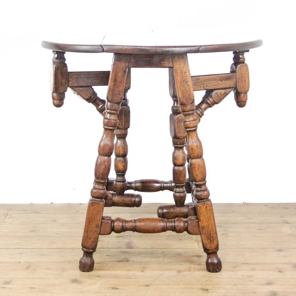 M-6541 Vintage Oak Extendable Side Table (7)