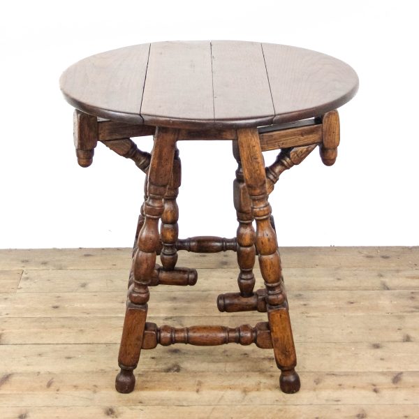 M-6541 Vintage Oak Extendable Side Table (8)