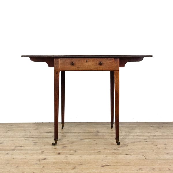 M-6544 Antique Mahogany George III Pembroke Dining Table (10)