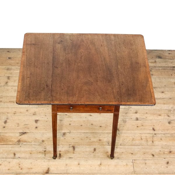 M-6544 Antique Mahogany George III Pembroke Dining Table (13)