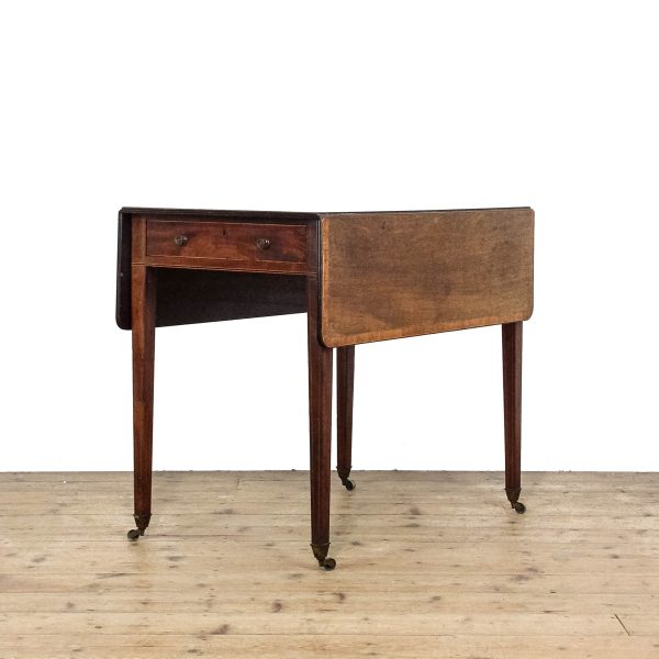 M-6544 Antique Mahogany George III Pembroke Dining Table (4)