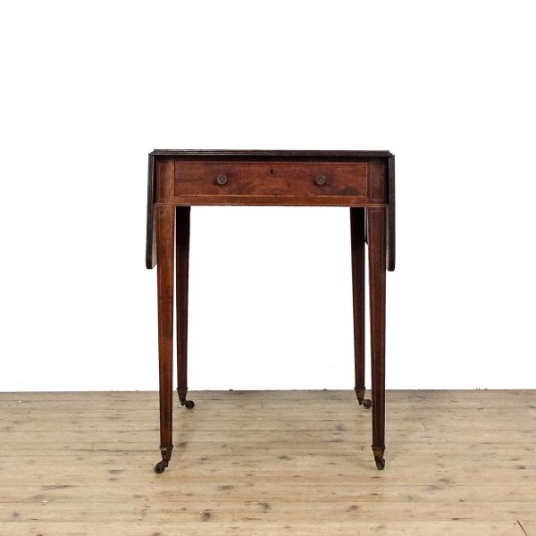 M-6544 Antique Mahogany George III Pembroke Dining Table (5)