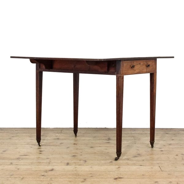 M-6544 Antique Mahogany George III Pembroke Dining Table (9)