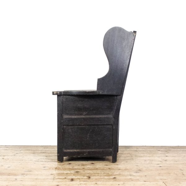 M-6545 Early 20th Century Oak Lambing Chair (4)