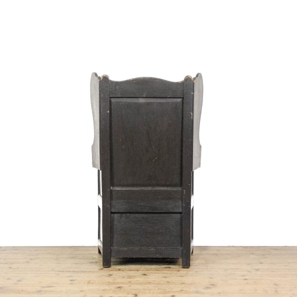M-6545 Early 20th Century Oak Lambing Chair (6)