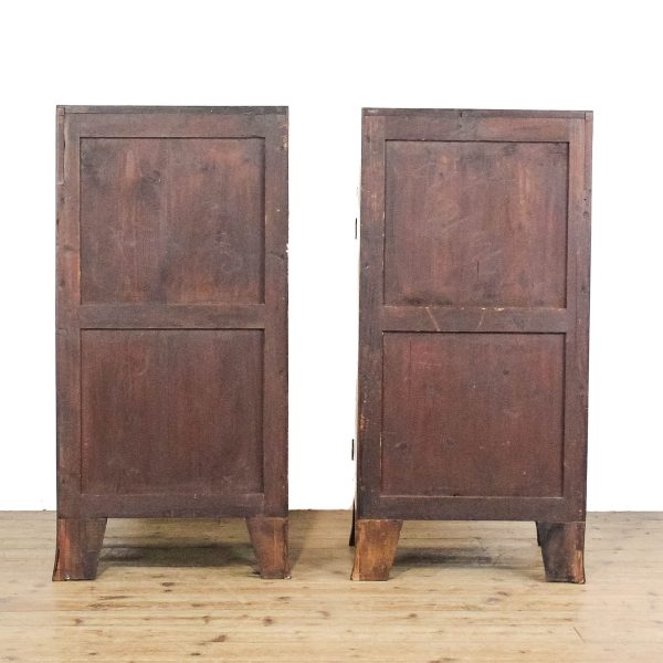 M-6552 Antique Pair of 19th Century Mahogany Side Cabinets (1)