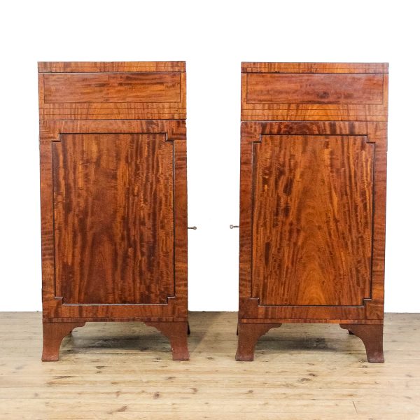 M-6552 Antique Pair of 19th Century Mahogany Side Cabinets (6)