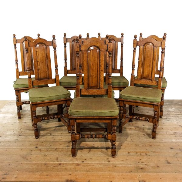 M-6554 Set of Eight Solid Oak Dining Chairs (2)