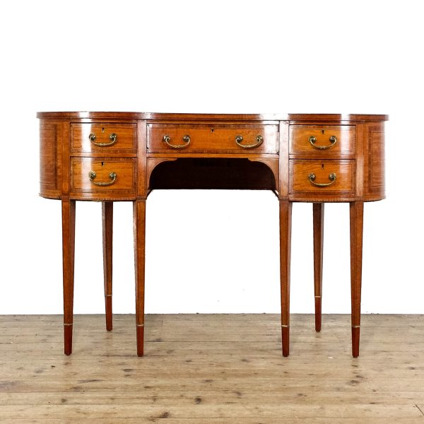 M-6558 Antique Edwardian Century Antique Satin Wood Writing Desk (2)