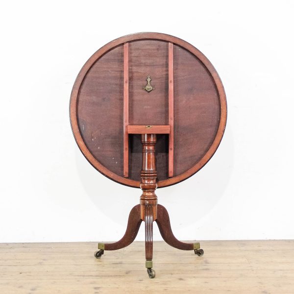 M-6559 Antique 19th Century Mahogany Tilt Top Pillar Table (4)