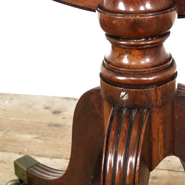M-6559 Antique 19th Century Mahogany Tilt Top Pillar Table (5)