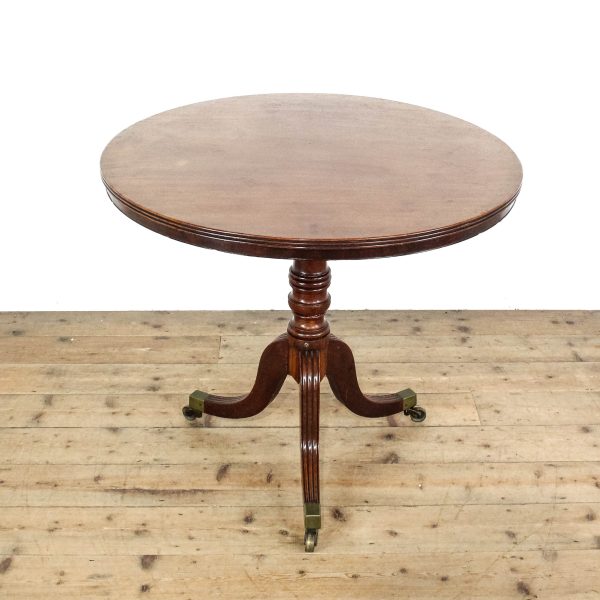 M-6559 Antique 19th Century Mahogany Tilt Top Pillar Table (6)