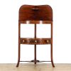 M-6569 Antique Regency Mahogany Bow Front Corner Washstand (2)