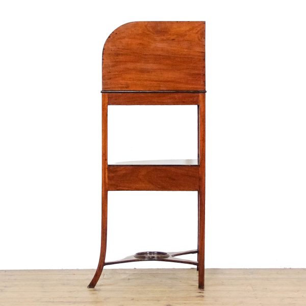 M-6569 Antique Regency Mahogany Bow Front Corner Washstand (7)