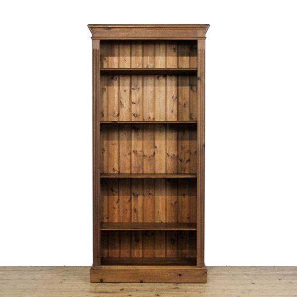 M-6573 Vintage Stained Pine Open Bookcase (2)