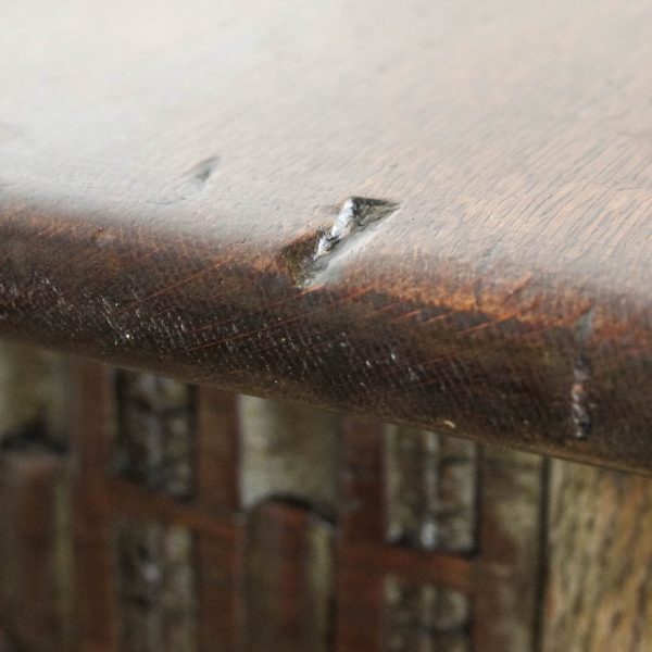 M-6589 Early 20th Century Oak Coffee Table (9)