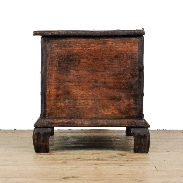 M-6591 Early 20th Century Small Antique Oak Chest (4)