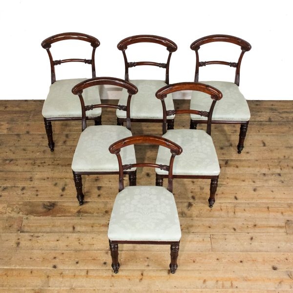 M-6596 Set of Six Victorian Mahogany Dining Chairs (3)