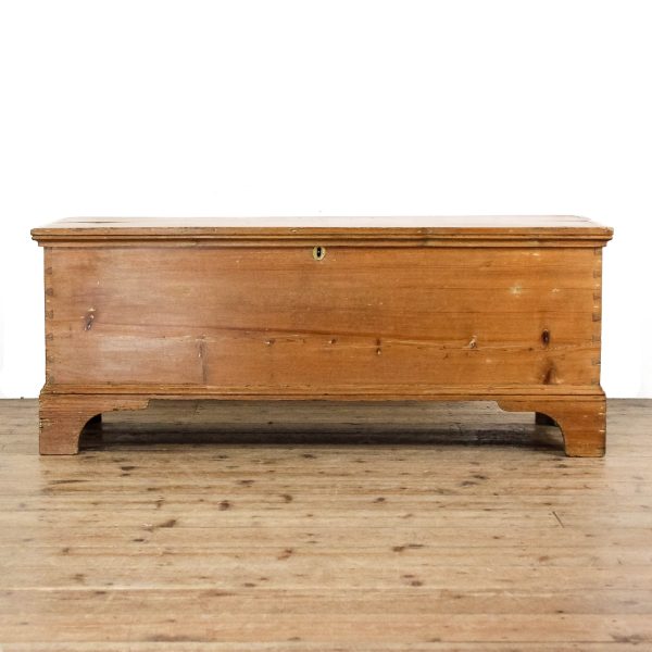 M-6607 19th Century Stripped Pine Blanket Box (2)