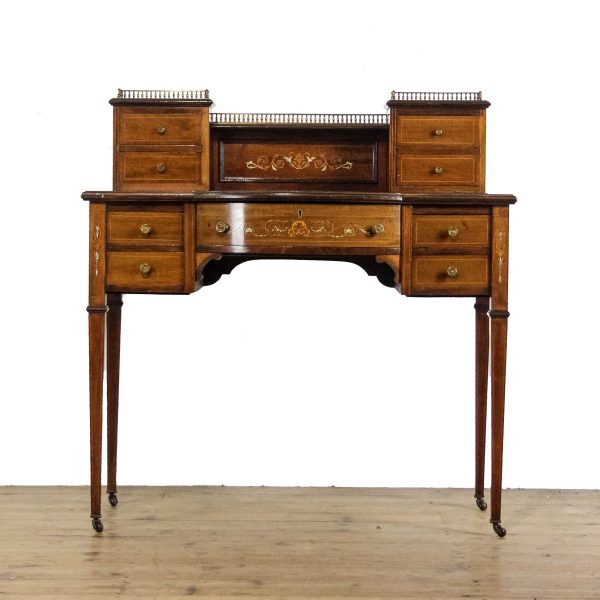 M-6611 Antique Inlaid Edwardian mahogany Lady's Writing Desk
