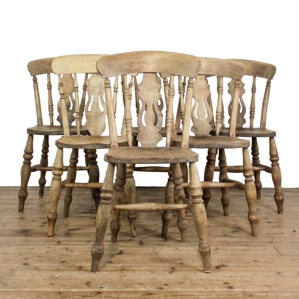 M-6247 Matched Set of Six Farmhouse Kitchen Chairs (2)