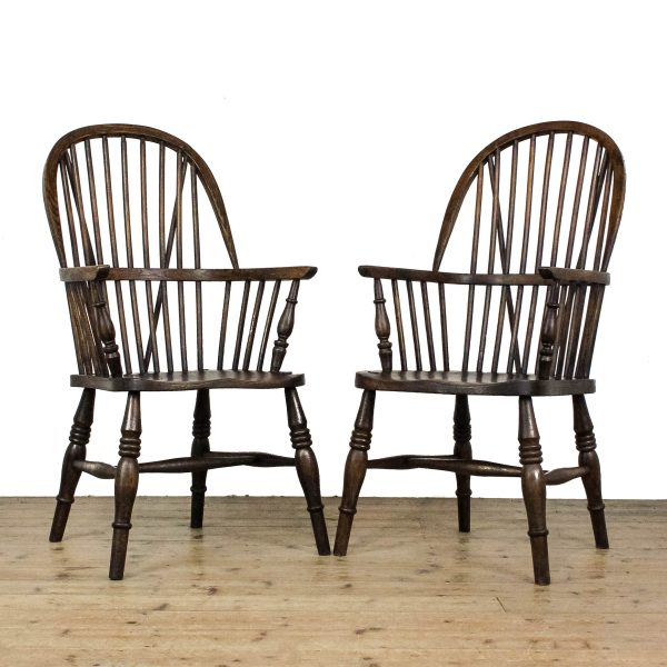 M-6551 Pair of Traditional Windsor Armchairs (2)