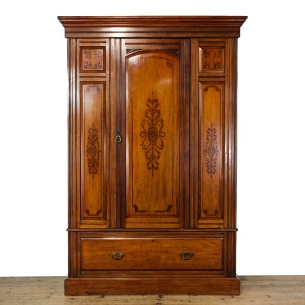 M-6581 Antique Edwardian Mahogany Wardrobe (2)