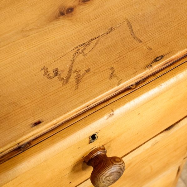 M-6590 Victorian Antique Pine Chest of Drawers (3)
