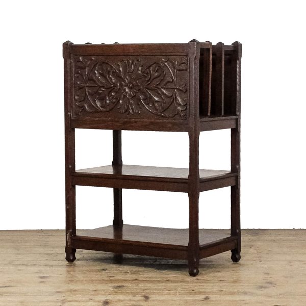M-6598 20th Century Oak Magazine Stand Bookshelf (2)