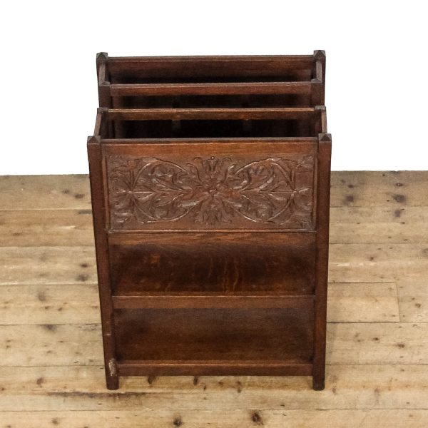 M-6598 20th Century Oak Magazine Stand Bookshelf (6)
