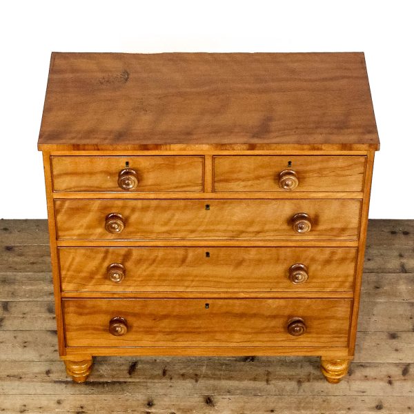 M-6605 Antique Satin Walnut Chest of Drawers (1)