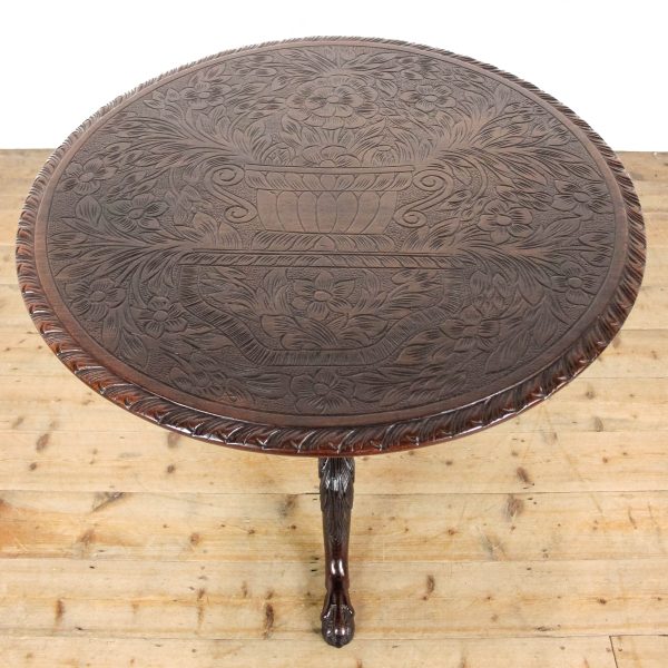 M-6606 Georgian Mahogany Tripod Table Tilt Top (1)