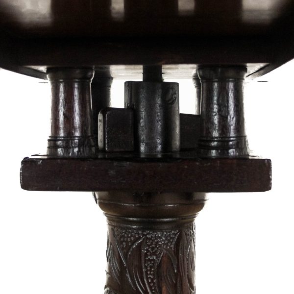 M-6606 Georgian Mahogany Tripod Table Tilt Top (5)