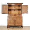 M-6621 19th Century Antique Oak Housekeepers Cupboard (8)