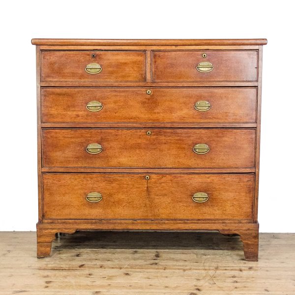 M-6632 Antique 19th Century Oak Chest of Drawers (6)