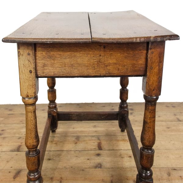 M-6644 Antique 18th Century Oak Side Table (9)