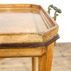 M-6645 Antique Marquetry Tray on Stand Side Table (1)