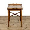 M-6645 Antique Marquetry Tray on Stand Side Table (5)