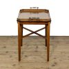 M-6645 Antique Marquetry Tray on Stand Side Table (6)